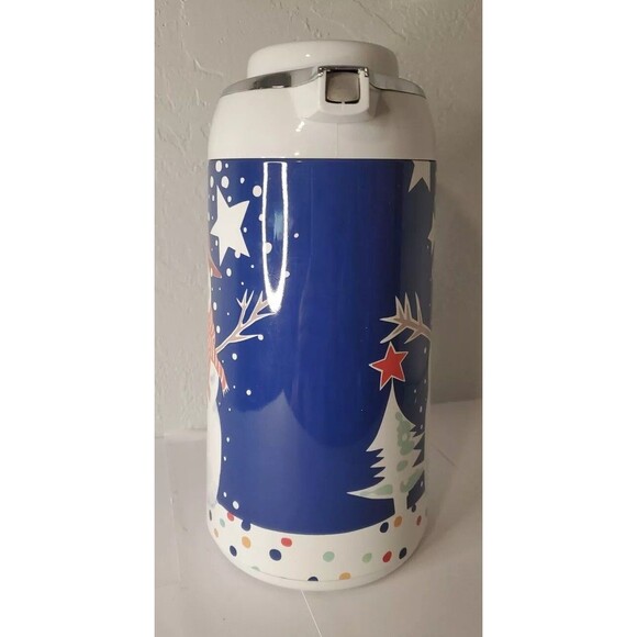 Snowman Thermal Carafe Pitcher Winter Holiday Christmas Party - Picture 2 of 6